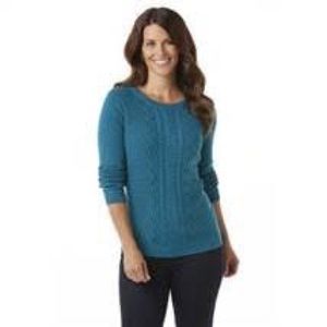 Laura Scott Blue cozy cable sweater
